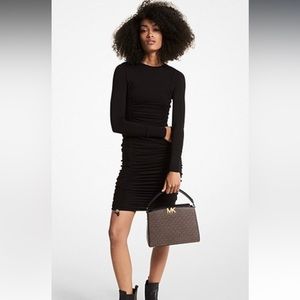 MICHAEL KORS Stretch Viscose Ruched Dress